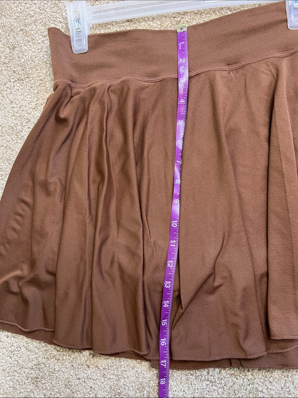 OQQ Yoga Coffee Brown Circle Skort - Picture 7 of 8